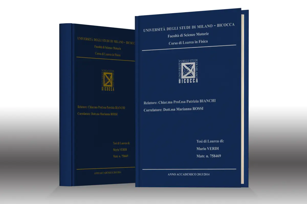 stampa tesi SETA BLU CHIARO